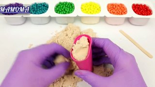 Rainbow Ice Cream With Kinetic Sand and Beads | Fun Videos For Toddlers | oddly satisfying video