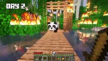 I Survived 100 DAYS as a PANDA in a HARDCORE Minecraft!
