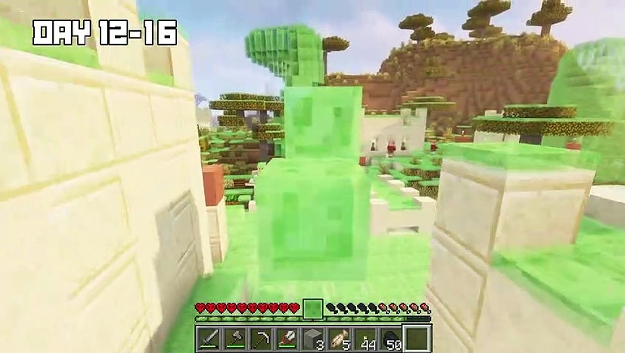 I Survived 100 DAYS as a SLIME in HARDCORE Minecraft!