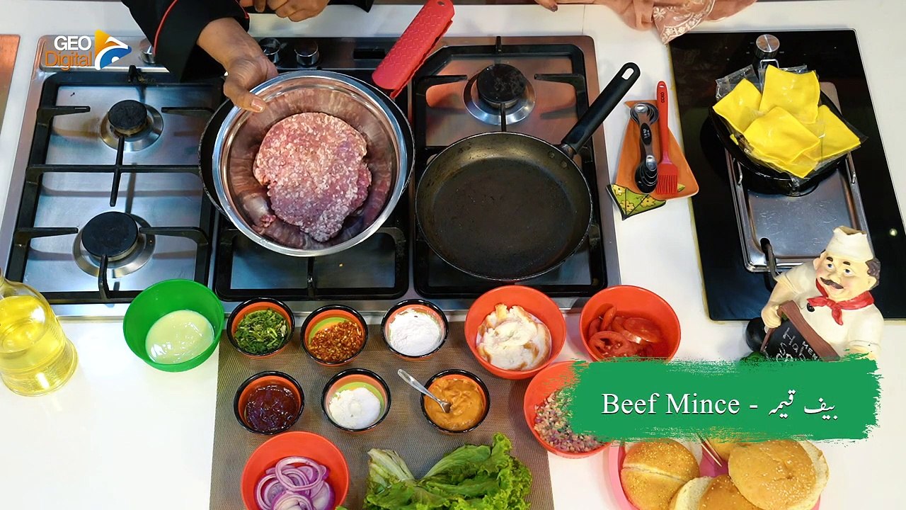 Habanero Spicy Burger   Full Recipe   Cheese Burger   Homemade   Geo Tarka Season 3