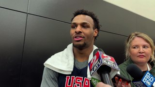Bronny James interview: LeBron's son meets with media at Nike Hoop Summit