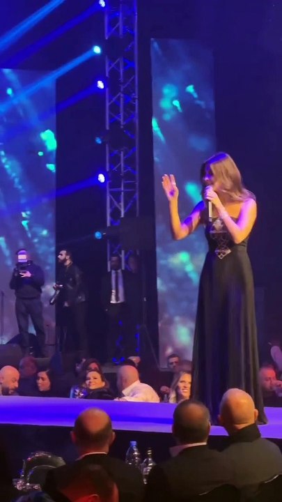 Our idol _nancyajram with her biggest supporter _drfadielhachem and her family _nadineajram  Now from _beruit _valentine _concert ♥️♥️----___nancyajram _drfadielhachem _milael.hachem _NancyAjram _drfadielhachem _milaelhacem _ellaelha(