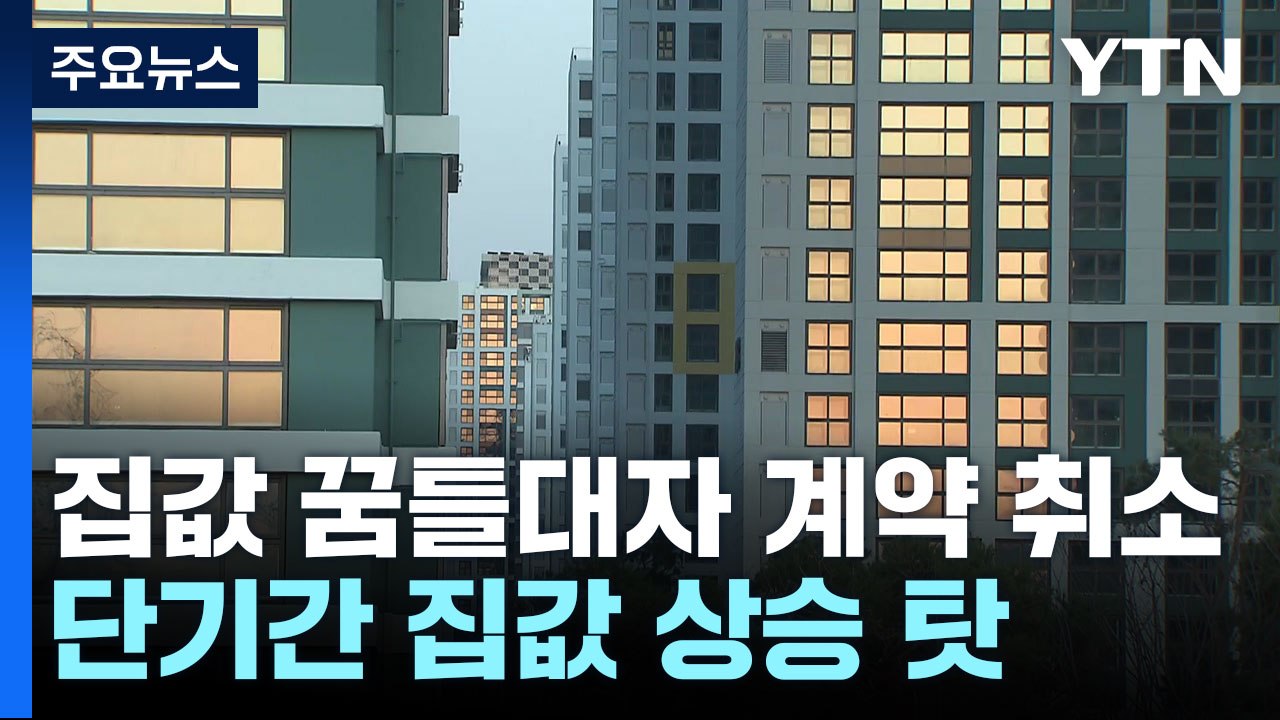 집값 꿈틀대자 곳곳 계약 취소..."단기간 집값 상승 탓" / YTN