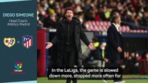 Simeone pleads with LaLiga refs to be more like 'dynamic' Premier League officials
