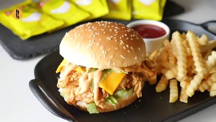Spicy Crispy Chicken Burger Recipe