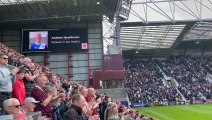 Tribute to Andrew MacKinnon during Hearts game