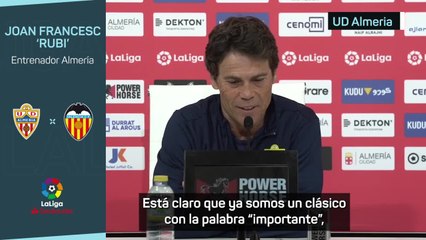 Rubí: "No es una final; mañana no nos salvamos ni Almería ni Valencia"