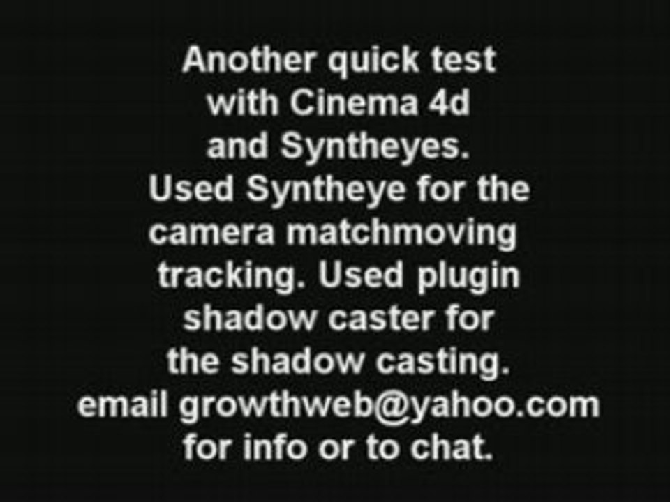 cinema 4d c4d matchmoving camera tracking 3d test