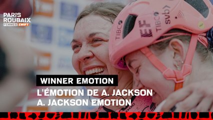 Winner Emotion / L'émotion de la vainqueure - #ParisRoubaix Femmes avec Zwift 2023