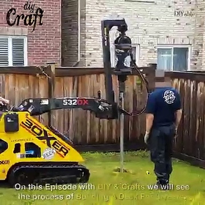 Guy works every weekend since 2017with built a deck Full Backyard Makeover start to finish TimeLapse