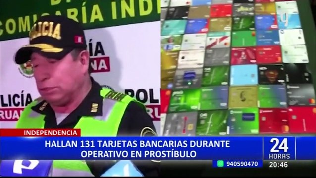 Independencia: intervienen prostíbulo y hallan más de 130 tarjetas bancarias robadas