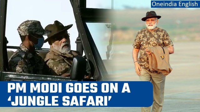 PM Modi takes jungle safari at Karnataka's Bandipur Tiger Reserve | Watch | Oneindia News