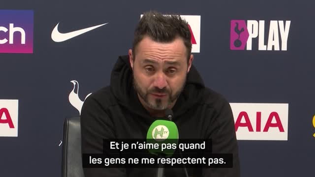 30e j. - De Zerbi : "Je n'aime pas quand les gens ne me respectent pas"