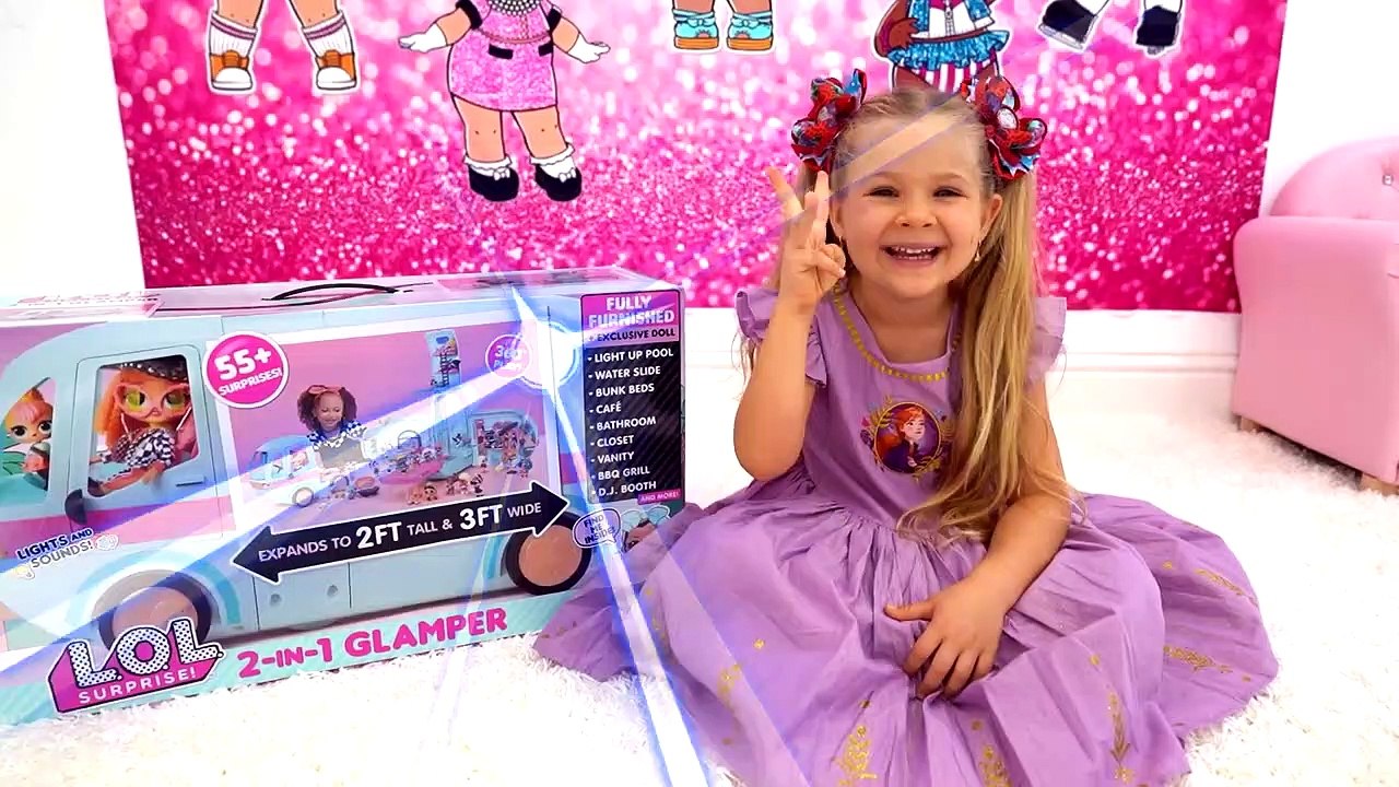 kids Diana and Roma play with the Magic Wheel & Surprises LOL