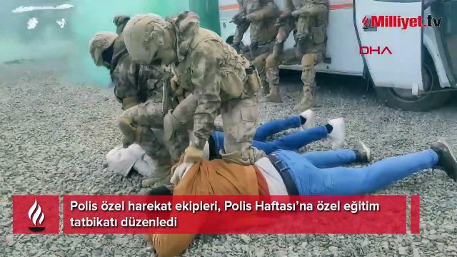 Özel harekat polisinden nefes kesen tatbikat