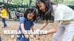 Children participate in the Easter egg hunt at the Parish of the Holy Sacrifice in UP Diliman in celebration of Easter Sunday