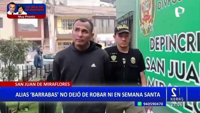 San Juan de Miraflores: capturan a alias Barrabás por robar en plena Semana Santa