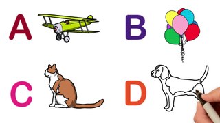 ABCD in English  Alphabet song  Read and Write The Alphabet  Learn English  a to z  drawing abc