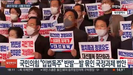 "거대 야당 독주 견제" vs "정권 실정 심판"