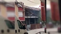 Arnavutköy'de elektrik kabloları bomba gibi patladı
