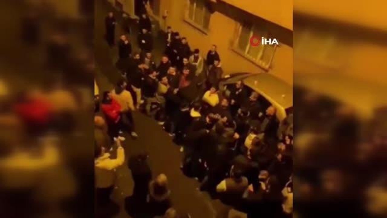 Askere gidecek olan genci arkadaşları böyle fırlattı