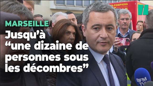 Immeuble effondré à Marseille: Entre 4 et 10 de personnes sous les décombres , annonce Darmanin