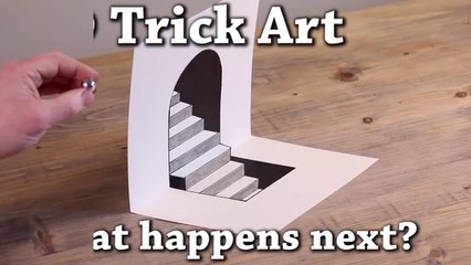 How to Draw 3D Steps Anamorphic Illusion to Test Your Brain!