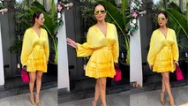 Malaika Arora Yellow Pleated Style Dress Look Video Viral । Boldsky