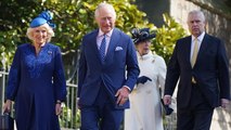 King Charles arrives for first Easter Sunday church service as monarch alongside Camilla