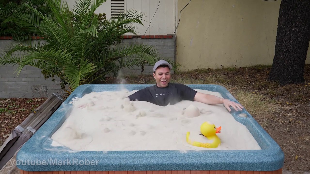 Liquid Sand Hot Tub Fluidized air bed Mark Rober video Dailymotion