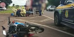 Motociclista de 19 anos fica ferido em acidente de trânsito na BR-467 entre Cascavel e Toledo