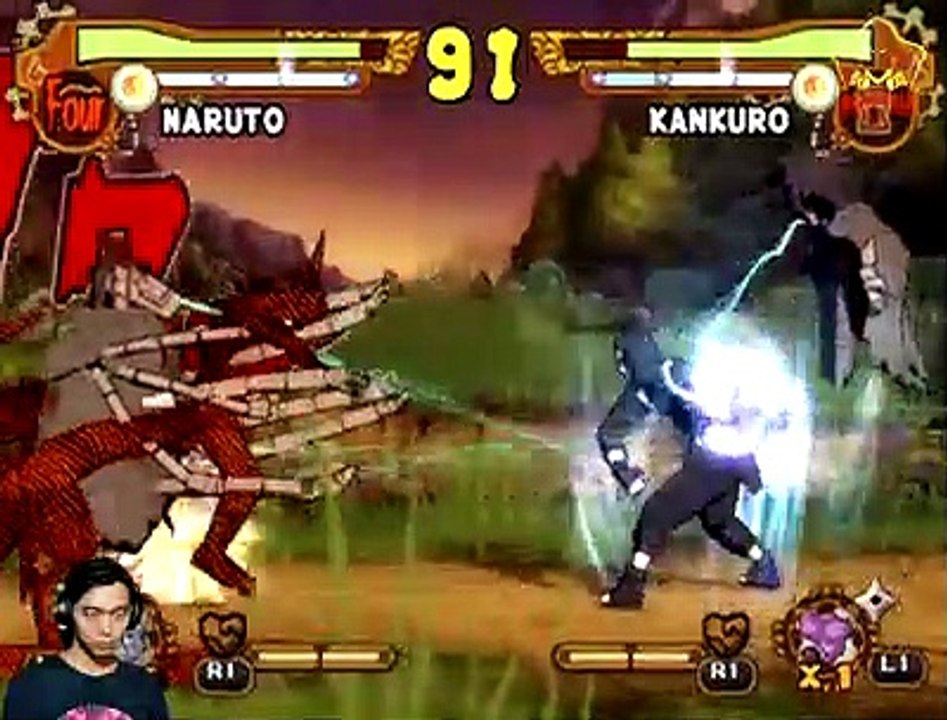 naruto kyubi vs kankuro