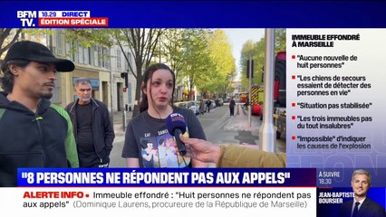 "On ne voyait plus rien, c'était tout blanc": ces deux habitants d'un immeuble voisin au 17 rue Tivoli à Marseille, racontent l'effondrement