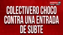 Colectivo de la línea 39 chocó contra un contenedor y dio positivo en cocaína