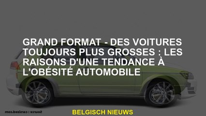 Grand format - Des voitures toujours plus grosses : les raisons d'une tendance à l'obésité automobil