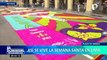 Semana Santa: alfombras florales reciben a fieles en Plaza Mayor de Lima