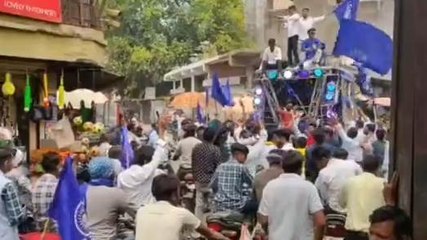 सिवनी मालवा: अंबेडकर एकता मंच ने शहर में निकाली वाहन रैली, की जमकर नारेबाजी