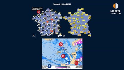 prévisions météo du vendredi 14 avril 2023