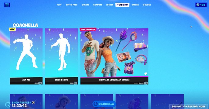 Fortnite Item Shop *NEW* EMOTES AND *NEW* COACHELLA SKINS! [April 14, 2023] (Fortnite Battle Royale)