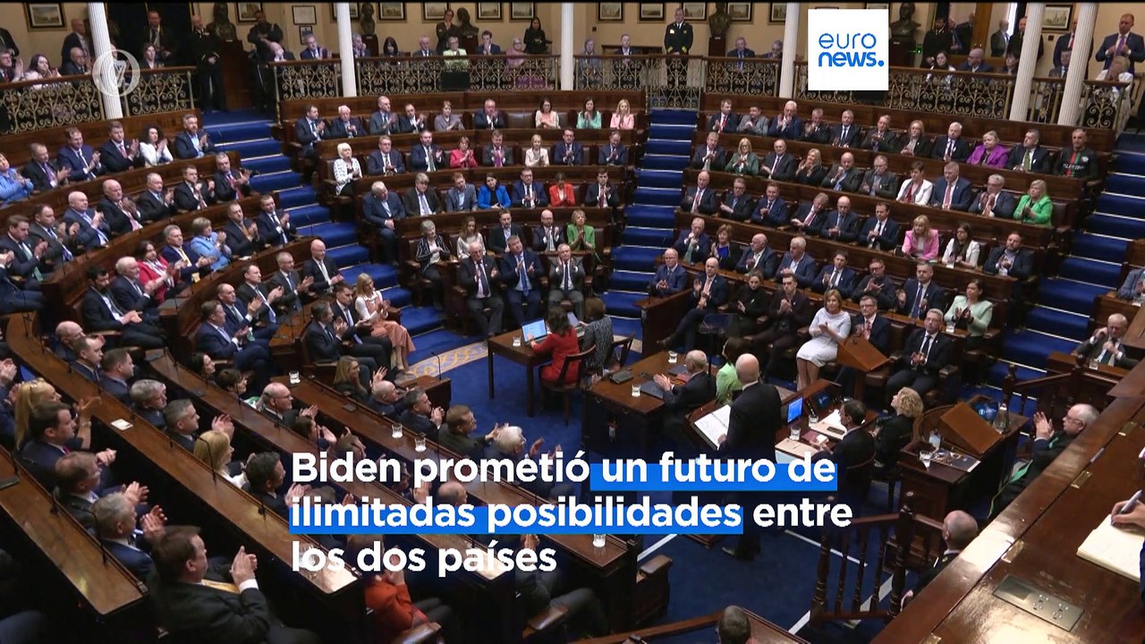 Joe Biden destacó los estrechos lazos entre Irlanda y EE. UU. en el Parlamento irlandés