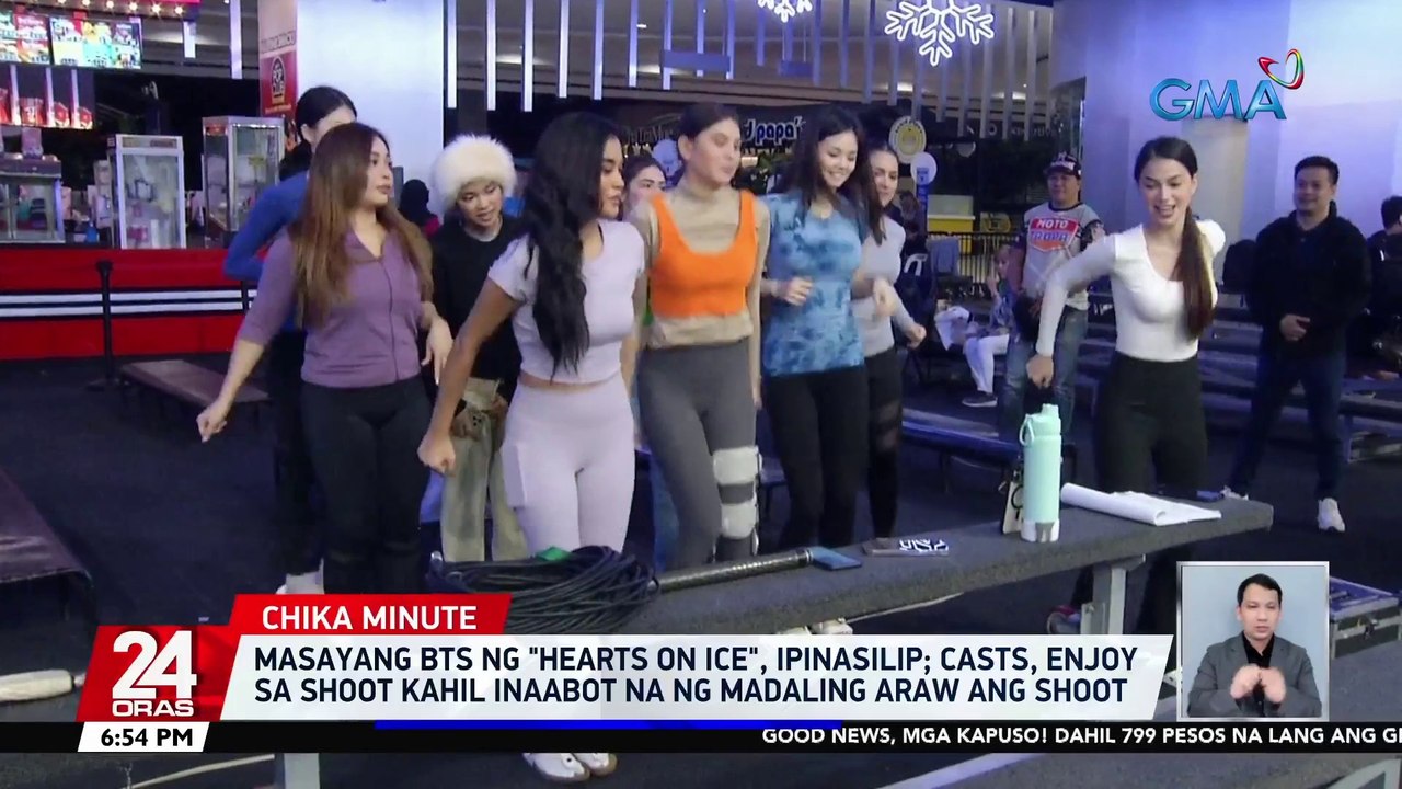 Masayang BTS ng "Hearts on Ice", ipinasilip; casts, enjoy sa shoot kahil inaabot na ng madaling araw ang shoot | 24 Oras