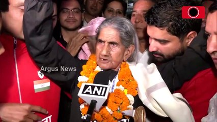 Nonagenarian Gold Medals Winner Bhagwani Devi Arrives In Delhi