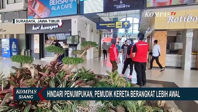 Hindari Penumpukan, Pemudik Kereta dari Stasiun Gubeng Berangkat Lebih Awal