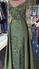 muslim mermaid evening dress for women