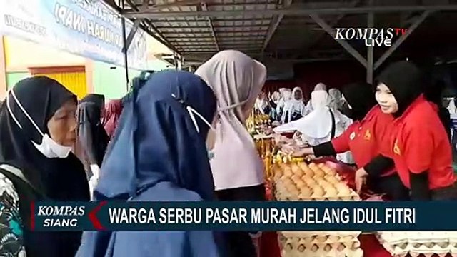 Pasar Murah Ramadan, Warga Rela Antre Panjang Demi Dapat Sembako Lebih Murah