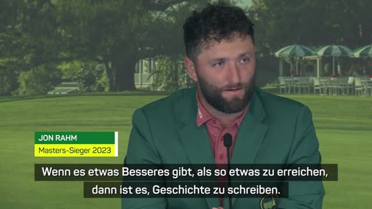 Rahm zu Masters-Sieg: 'Kann es nicht glauben'