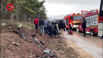 Eskişehir'de zincirleme trafik kazası 12'si asker 14 kişi yaralı