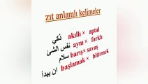 تعلم اللغه التركيه ، اشهر الكلمات المتضاده بالتركيه