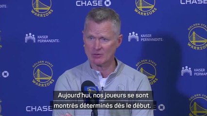 Warriors - Kerr : "Un bon signe"