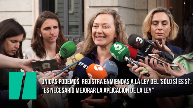 Unidas Podemos registra enmiendas a la ley del 'sólo sí es sí': Es necesario mejorar la aplicación de la ley